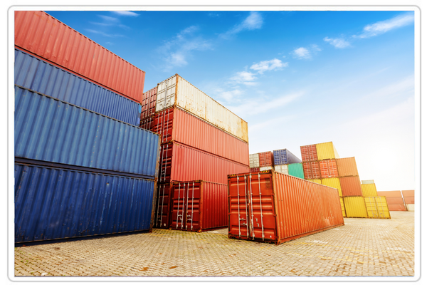 Dimensions and types of containers